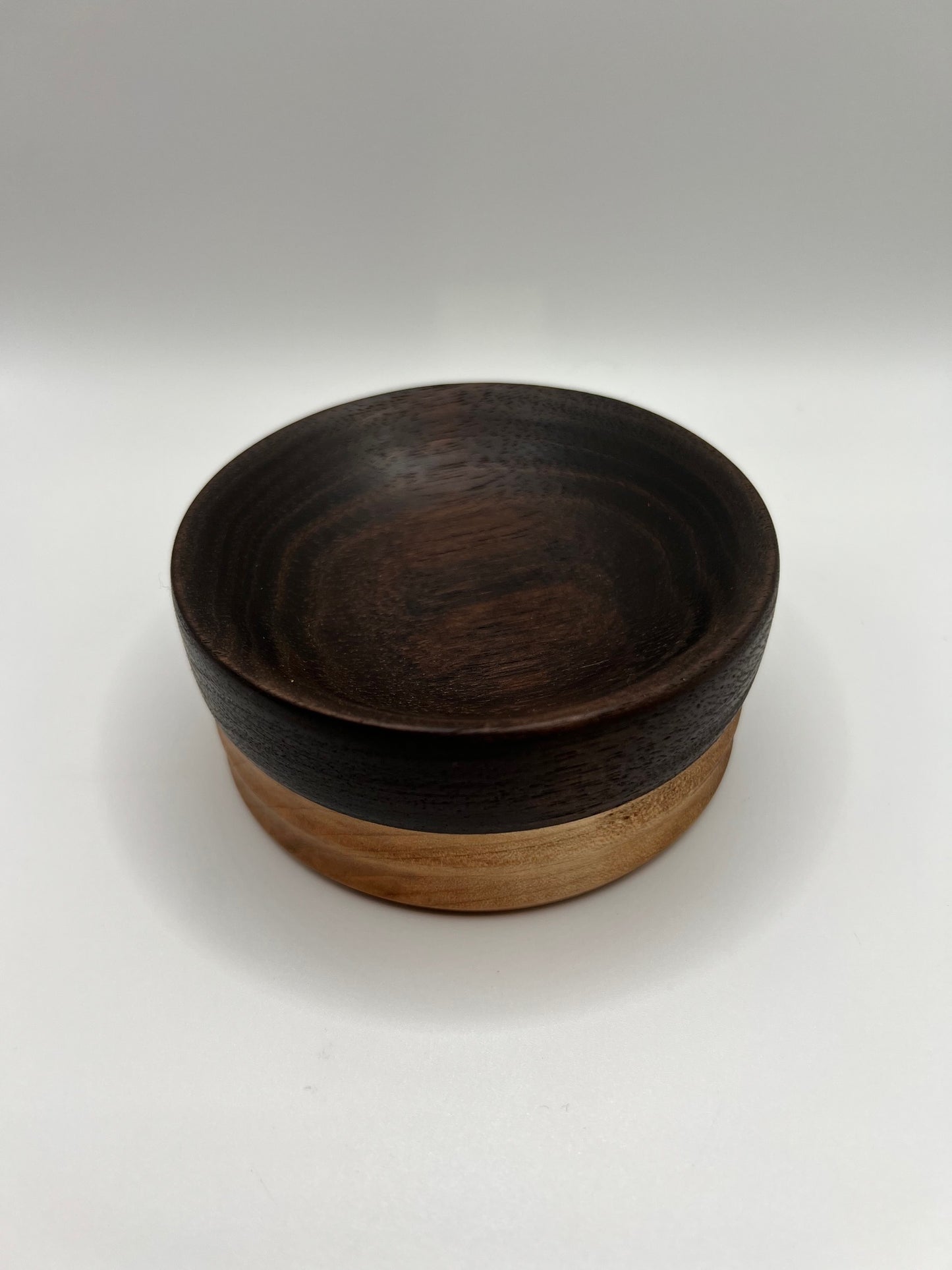 Roasted Ash and Maple Wood  3 1/2-Inch Jewelry Bowl